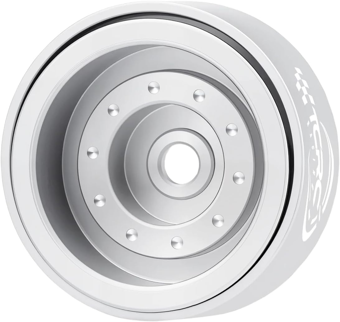 Deep Dish Aluminum 0.7inch Beadlock Wheels Hubs for 1/30 Axial SCX30 1/32 Redcat Ascent-32 RC Crawler Car Upgrades,Silver