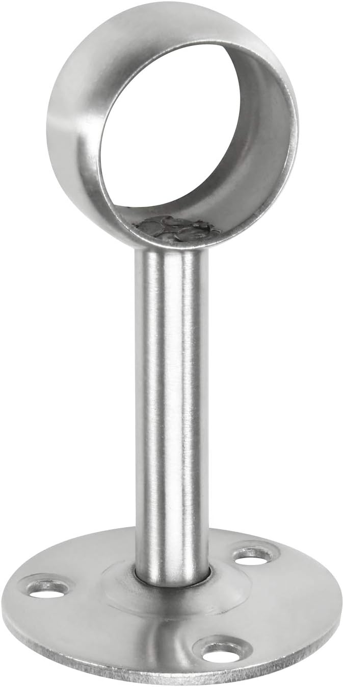 Anndason Curtain Rod Ceiling-Mount Bracket Curtain Rod Brackets Curtain Rod Holders (4 PCS, Silver)