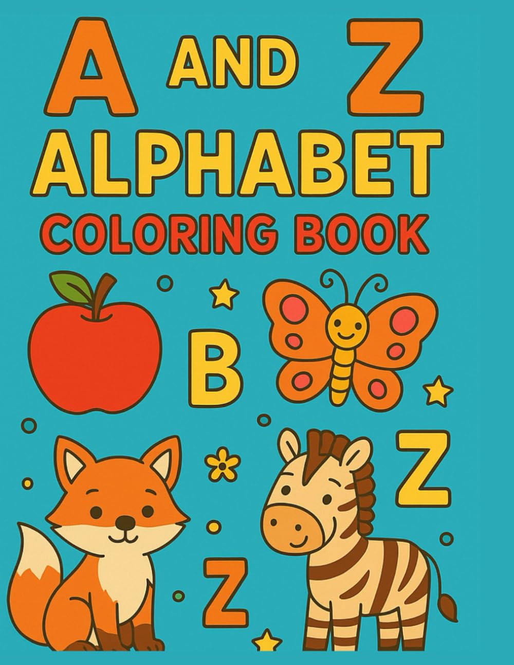 A and Z Alphabet Coloring Book