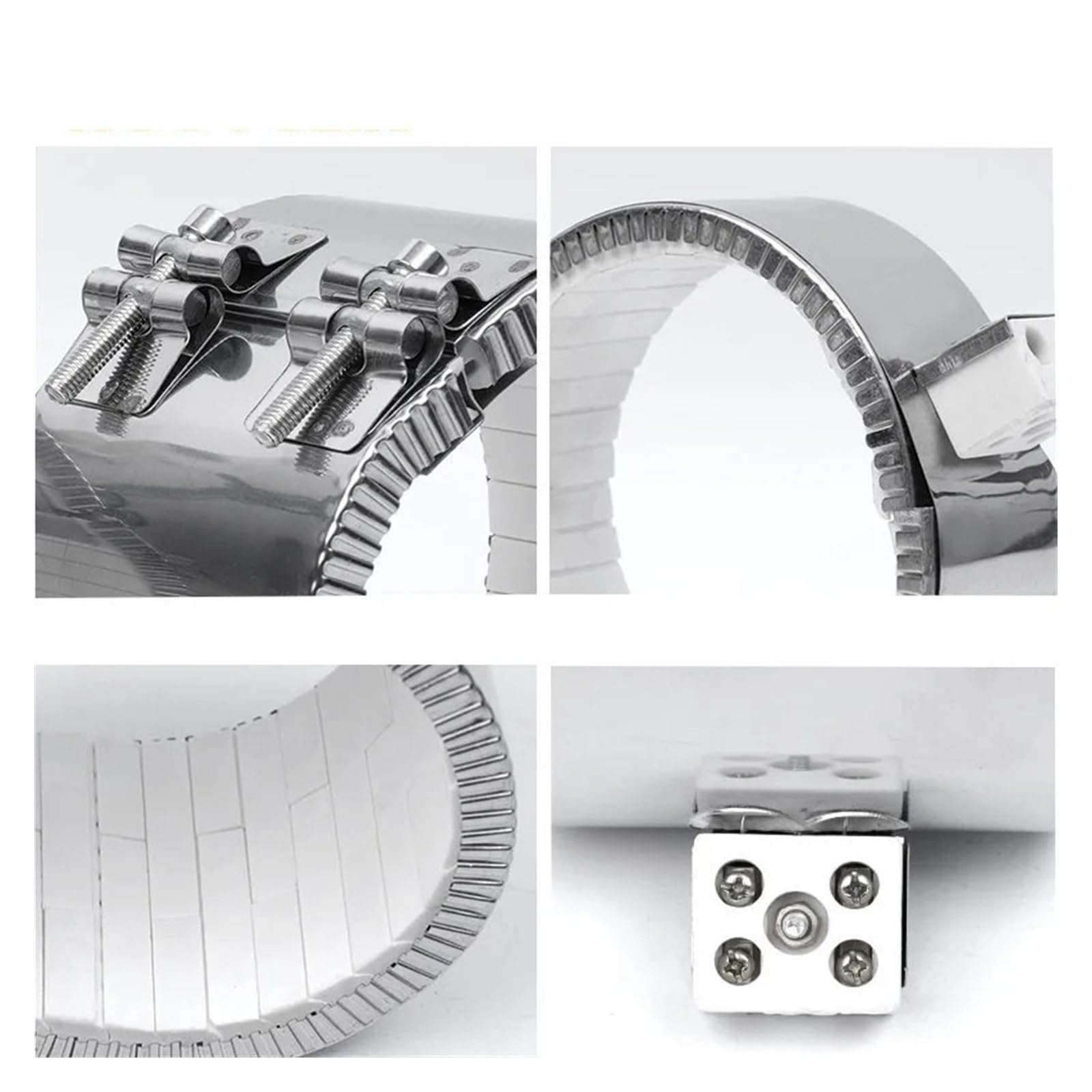 Máquina de moldeo por inyección ID de 130mm, Banda calefactora de cerámica, 300-500 Grados, 220V, Elemento Calefactor de Anillo Calentador de Barril eléctrico Cheerfully(ID130xH100)