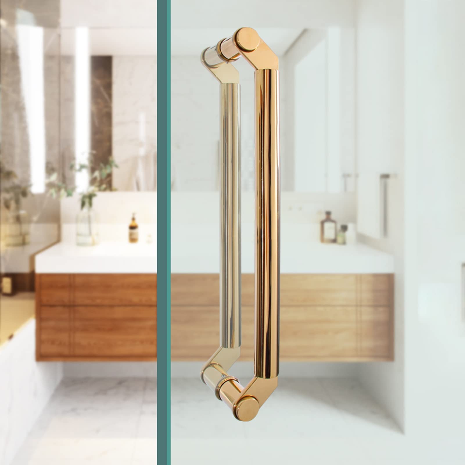 Poignée de porte de grange moderne intérieure extérieure dos à dos en fer noir 40cm