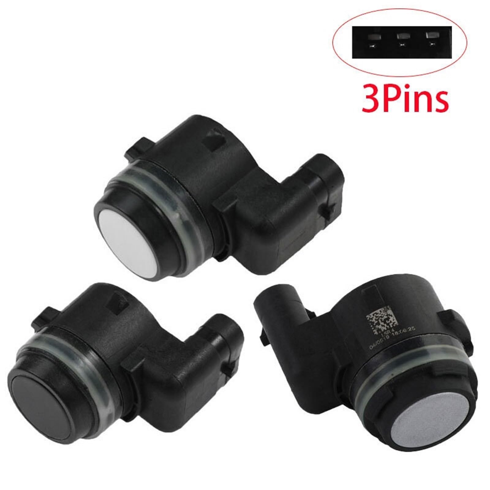 Asistentes de Aparcamiento Compatible con A1 A3 A4 A5 A6 A7 A8 Q3 Q5 Q7 TT Compatible Asiento 5QD919275A Sensor de estacionamiento PDC(4PCS Black)