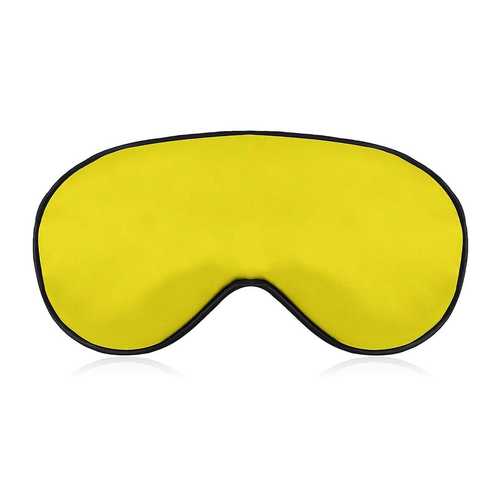 Sleep Mask Blackout Eye Mask for Sleeping Bright Yellow Night Blindfold for Men Women