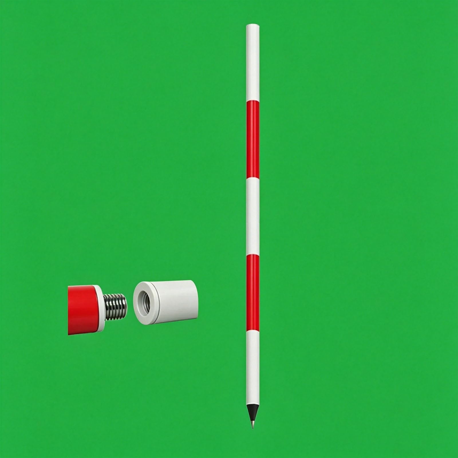 Aluminium Survey Pole, Sectional Measuring Rod, Detachable Centering Rod, Surveying Range Pole for Site Survey, Construction Marking and Engineering Measuring Work(5m/16.4ft)