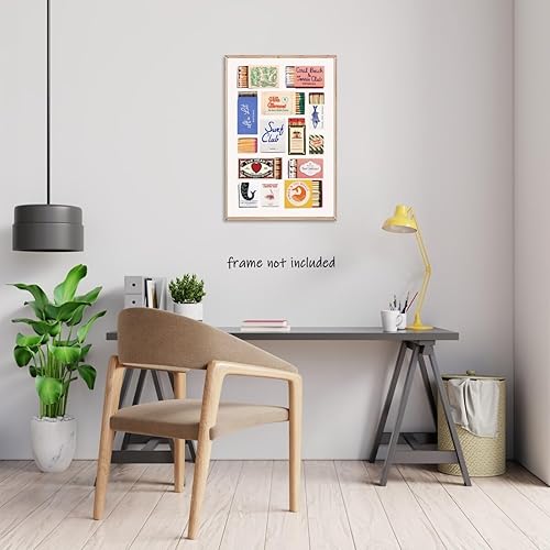Miniatura 3 de Lienzo de moda vintage para pared, póster de caja de cerillas preppy femenina, arte retro para caja de cerillas, arte estético para apartamento,