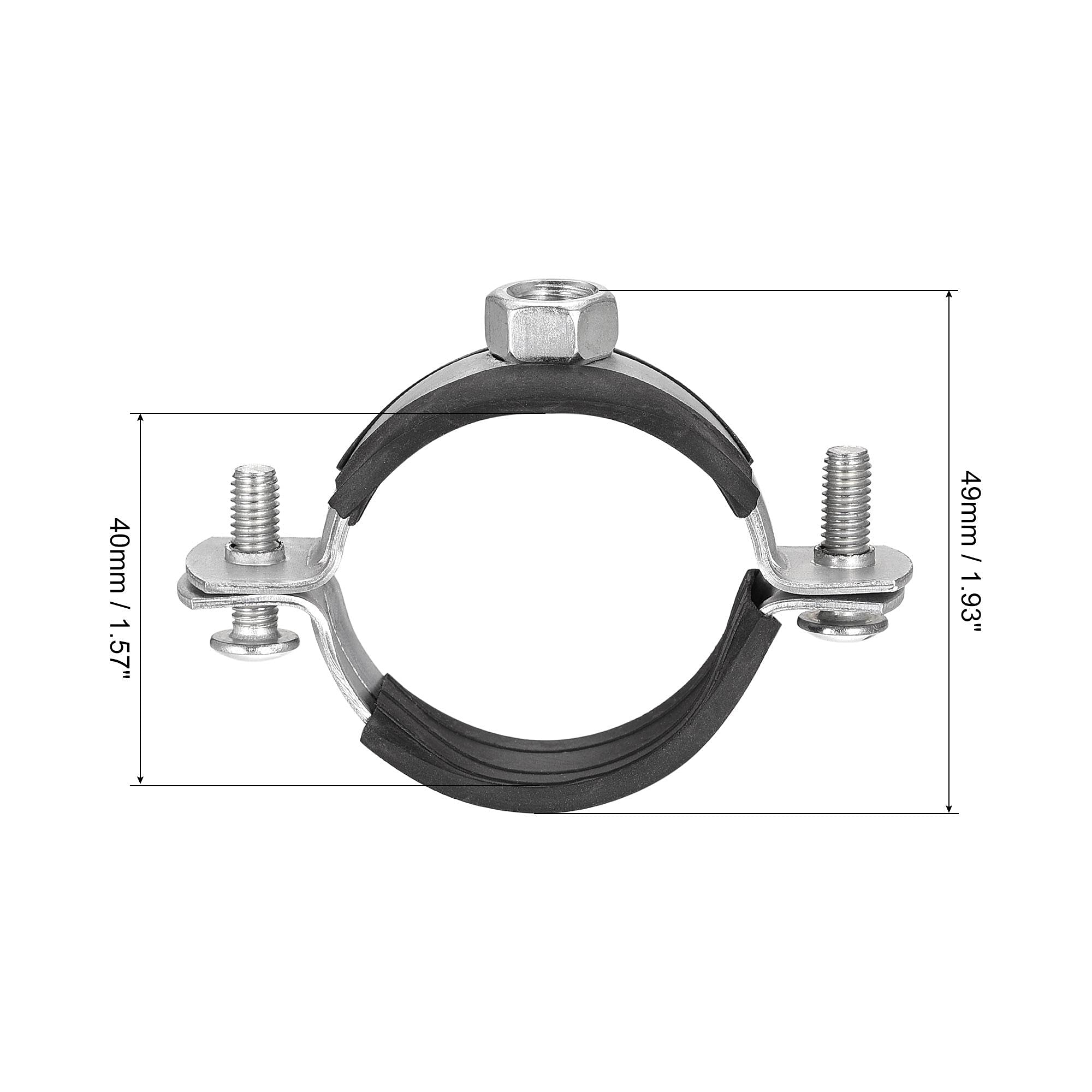 PEROMI 5 PCS Heavy Duty Split Ring Pipe Hangers - Adjustable Clamp For 6 2/7 Inch (160mm) Pipe