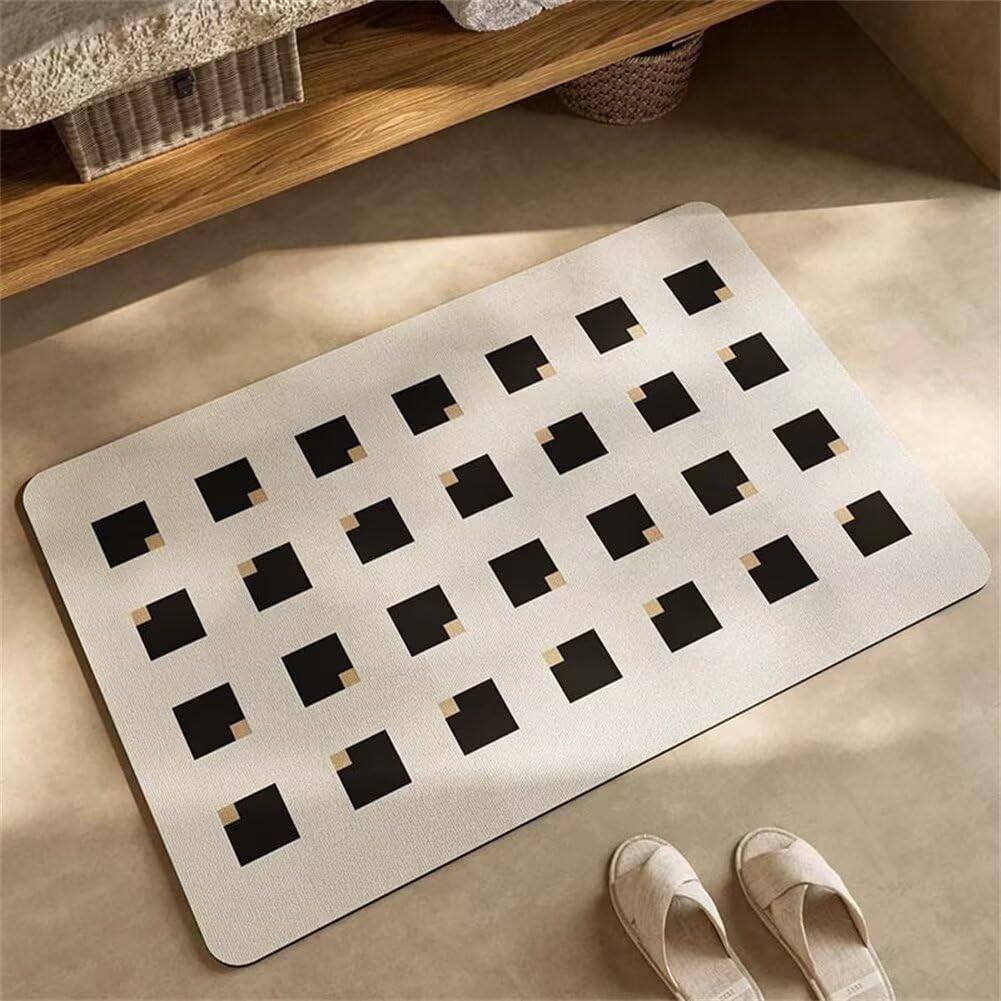 Alfombrilla de baño Absorbente de 160 x 230 cm, Antideslizante, Lavable, de Secado rápido, para bañera, Ducha, Dormitorio, lavadero, Individual 6-1170