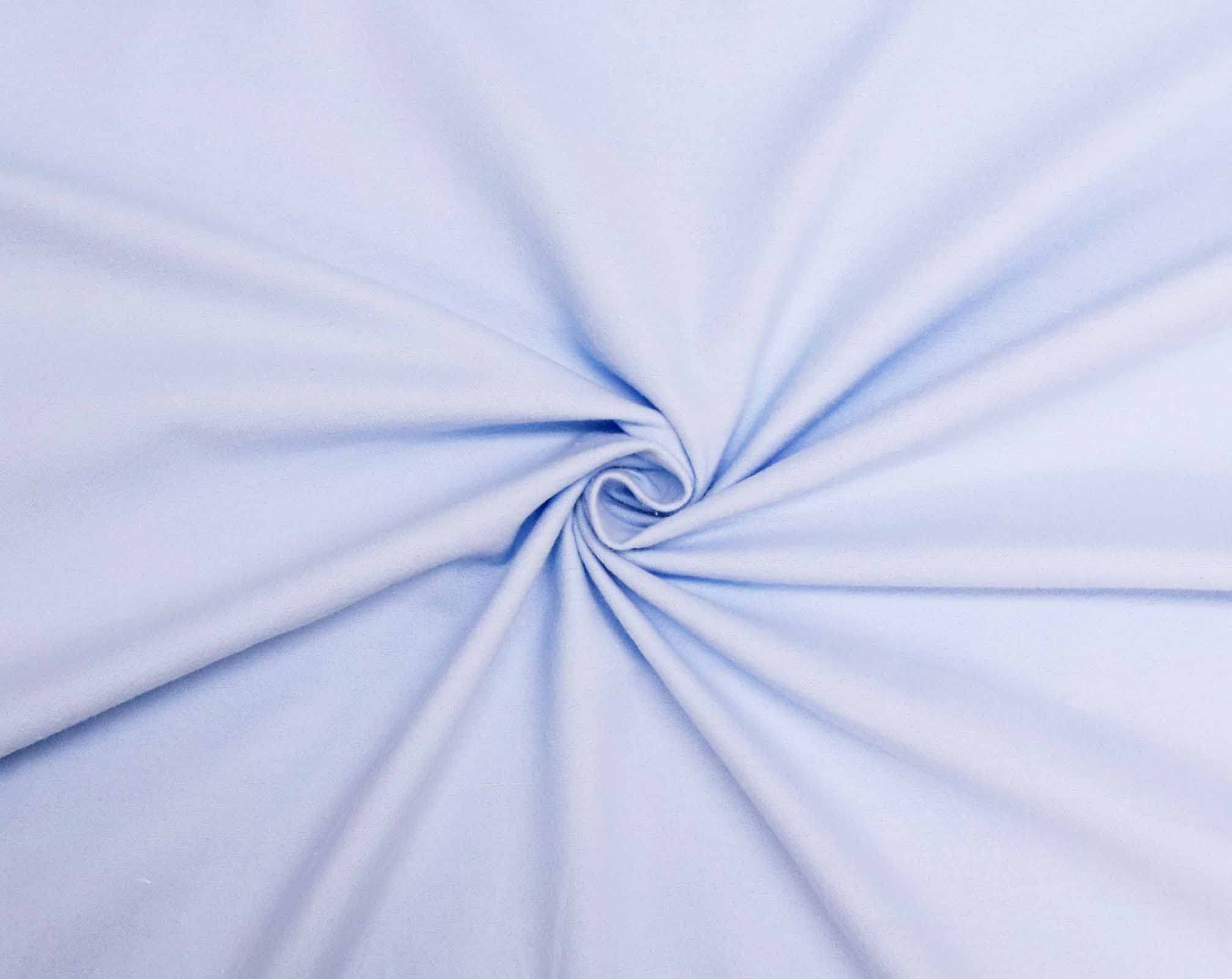 Brushed Cotton Winceyette Fabric Soft Plain Flannelette Dress + Craft Material (Metre 100cm x 105cm, Pale Blue)