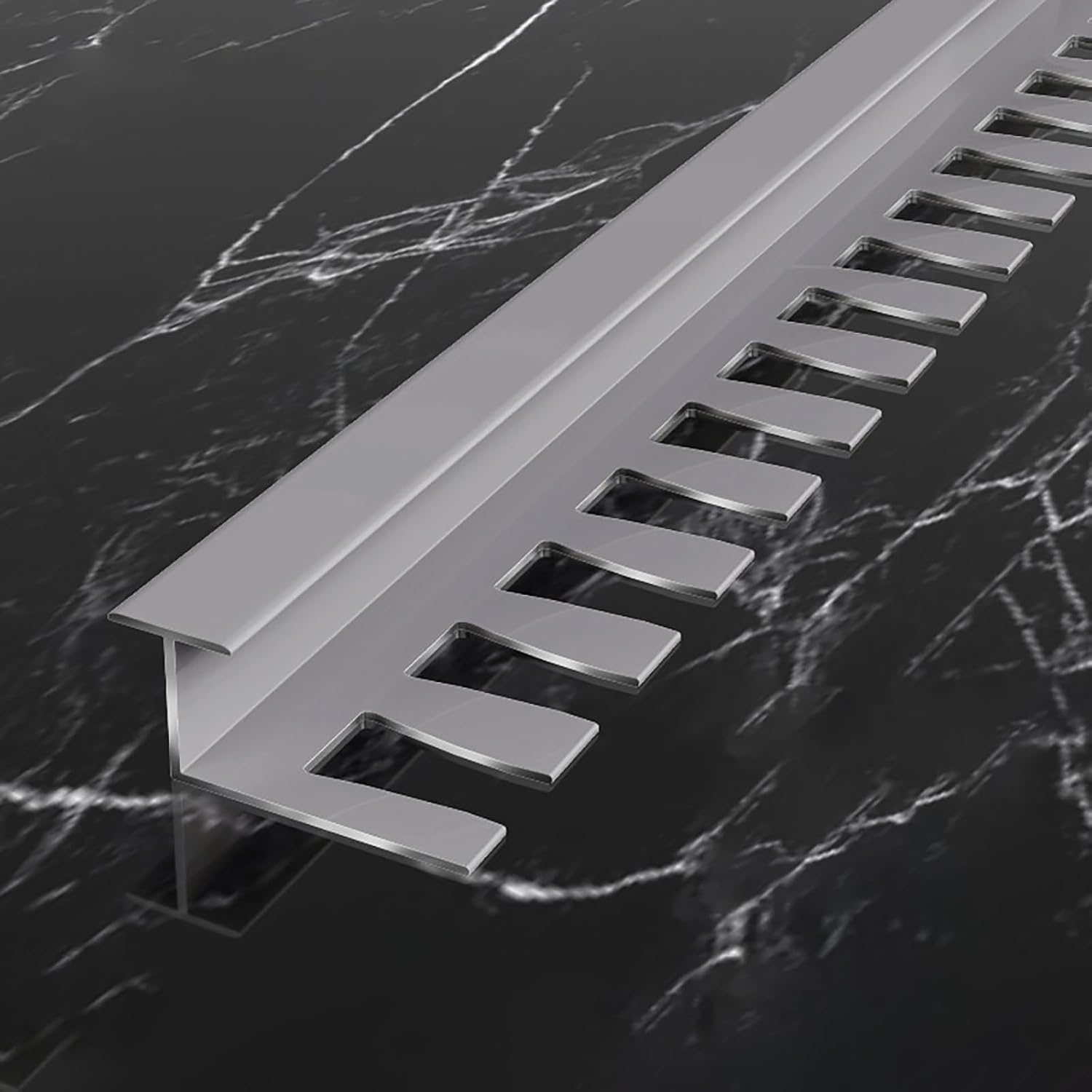 Perfil De Aluminio Flexible En Forma De T De 135 Cm (2 Piezas), Perfil De Transición Y Borde Anodizado, Flexible para Diseños De Habitaciones Personalizado, Ziwu Grau, T-TYP_Hoch: 12MM