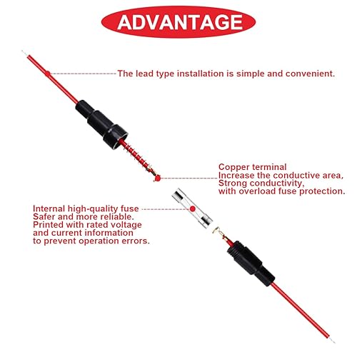 Miniatura 6 de Paquete de 16 tipos ATO ATC ATM APM portafusibles APM, 12 V, para añadir un circuito para automóvil, estándar, mini, micro2 y bajo perfil, con