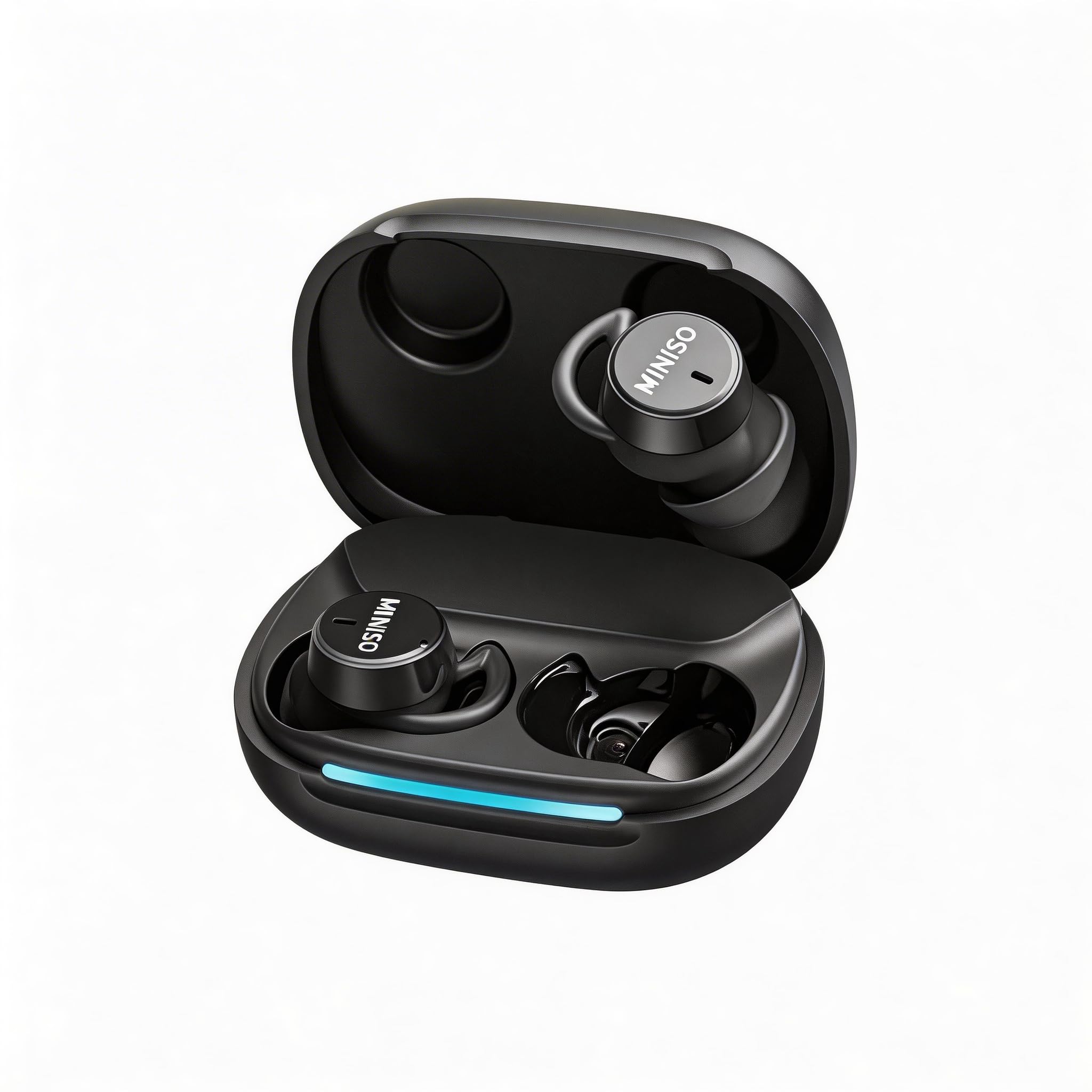 MINISO MS217 Real-Time AI Translation Earbuds, 165 Language Translator Earbuds, Invisible Sleep Headphones Mini Noise Blocking Sleep Earphones, Small Design Mini Sleep, Sleep Earbuds for Side Sleepers