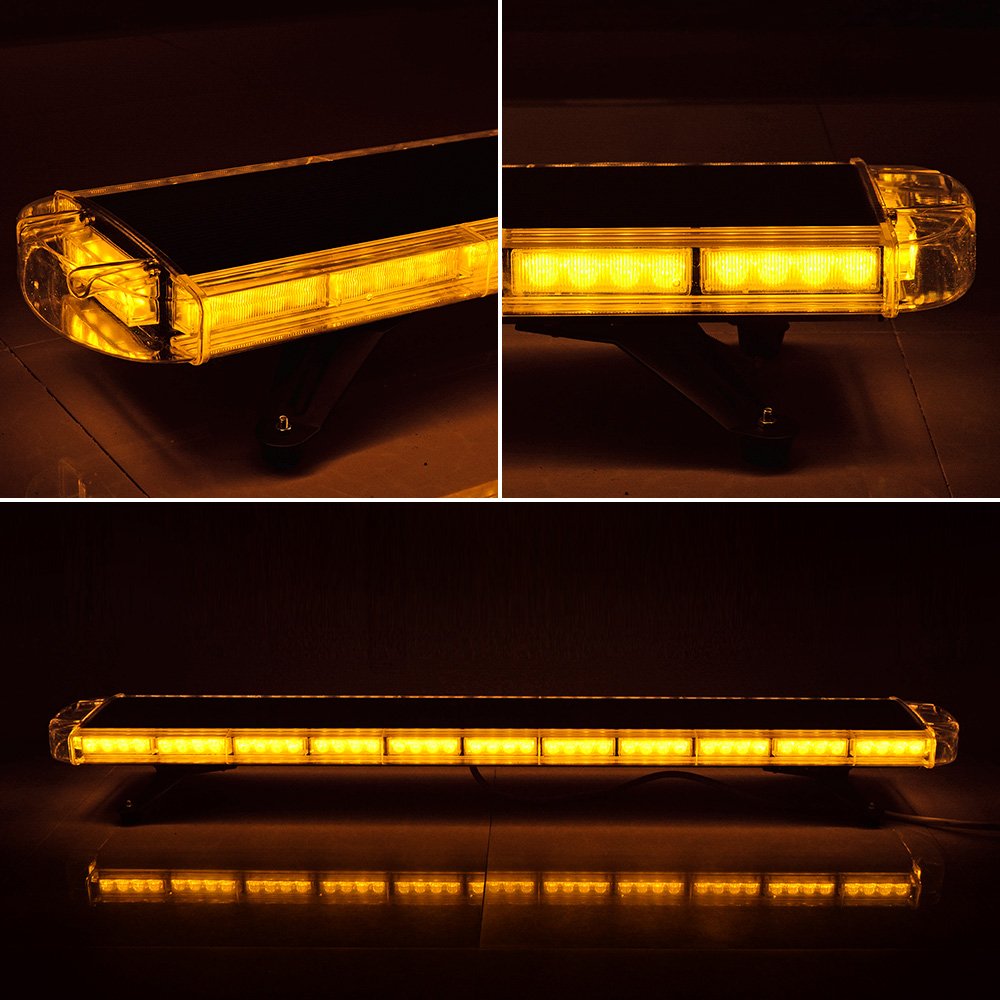 Astra Depot 51 inch Amber 96 LED Emergency Warning Beacon Hazard Flashing Grille Strobe Light Bar Car Tow Truck Response Plow