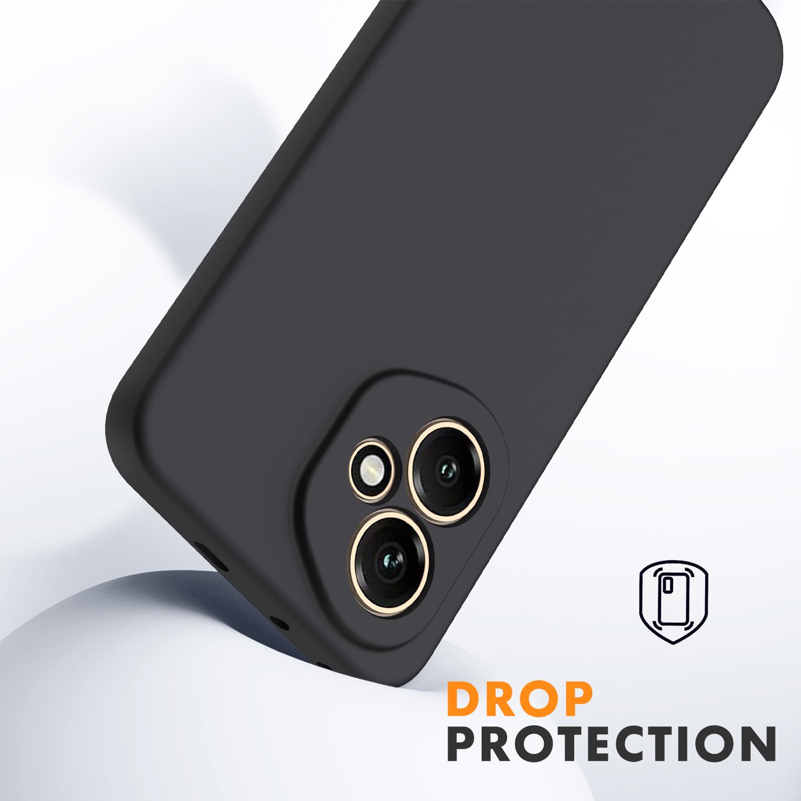 Byvuwiay Cover per Honor 400 5G, Morbida Silicone Liquida TPU Protettivo Ultra Slim Custodia Antiurto, Custodia Compatibile con Honor 400 5G - Nero