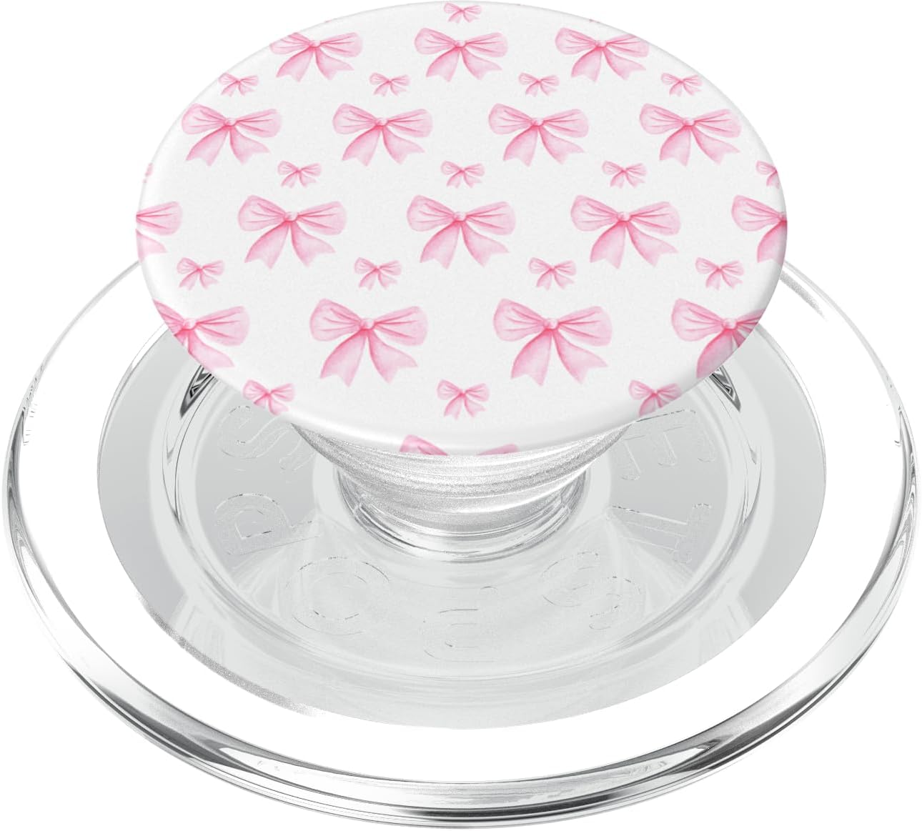 Coquette Aesthetic Pink Ribbons and Bows in Watercolor. PopSockets MagSafe PopGrip for iPhone