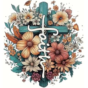 Eiazuiks Diamond Painting Kits for Adults, Flower Cross Truck 5D DIY Diamond Art Kits Full Drill Diamond Dots for Gift Wall Decor and Relaxation Gem Arts 14×14 inch