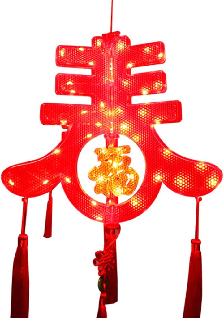 Lantern-Wedding Lanterns Decorations Red Chinese Lanterns Led Light Up Chinese Chun Character 2022 Spring Festival Hanging Lanterns for Home Balcony Decor Chinese Lantern ( Color : 1pcs , Size : One s