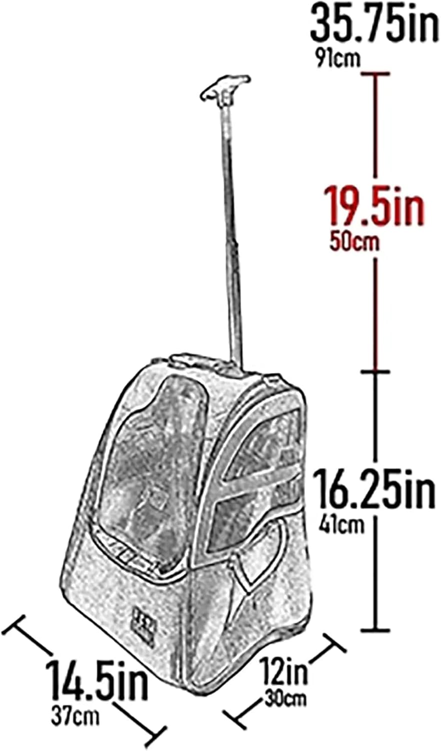 Pet Gear I-GO2 Roller Backpack, Travel Carrier, Car Seat for Cats/Dogs, Mesh Ventilation, Included Tether, Telescoping Handle, Storage Pouch, 1 Model, Available in 5 Colors