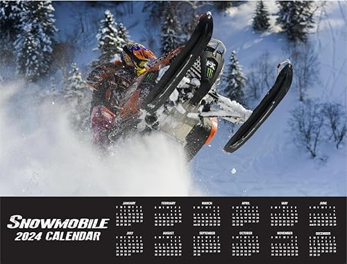 Miniatura 3 de SNOWMOBILE - Calendario de pared de lujo para motos de nieve 2024