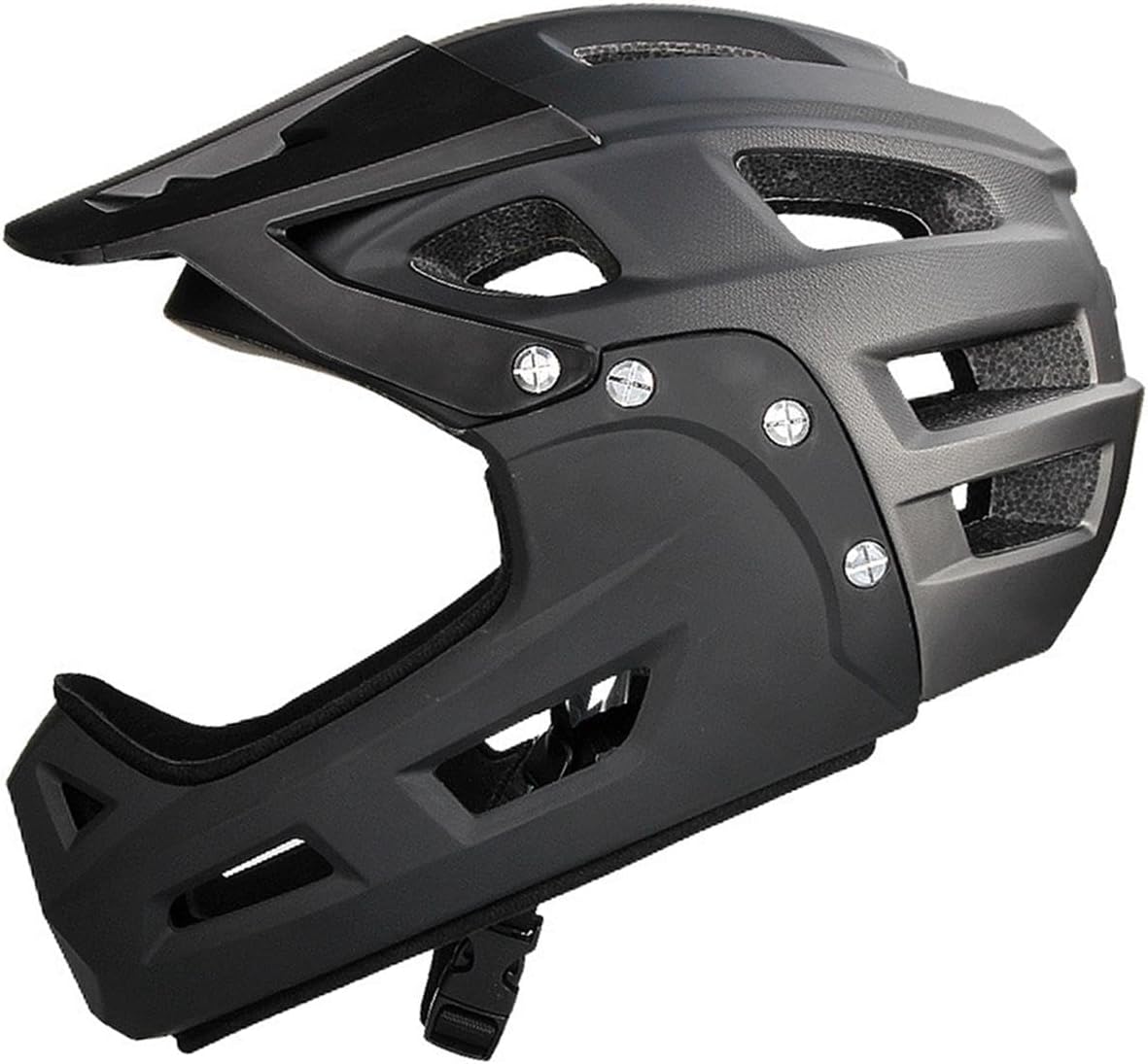 Full Face Bike Helmet Comfortable Bicycle Helmet Climbing Ventilated Biking Adjustable Riding Skateboarding with Sun Hat Brim