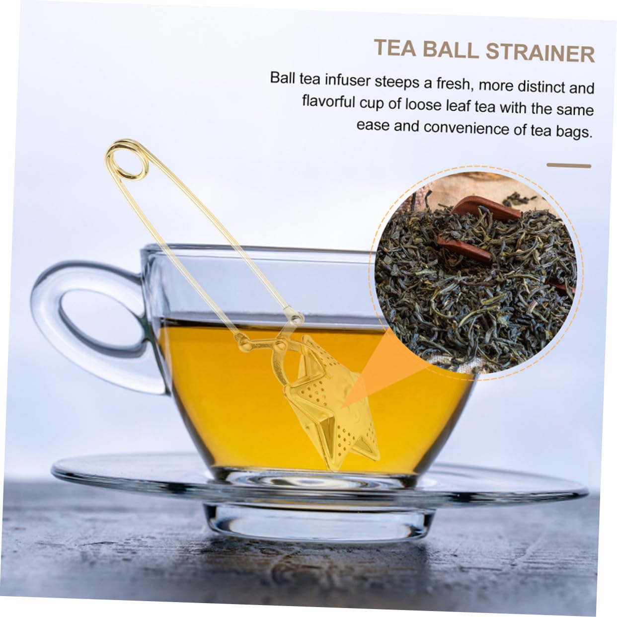 Infuseur à Thé en Vrac Étoile Lune Acier Inoxydable Filigrane Doré Passoire à Thé pour Préparation Maison et Présent Pratique