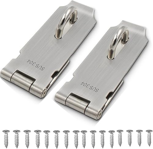 SZHDX - Cerradura de puerta de acero inoxidable 304 de 4 pulgadas, cierre de seguridad de acero inoxidable 304, cerrojo de bloqueo de puerta extra