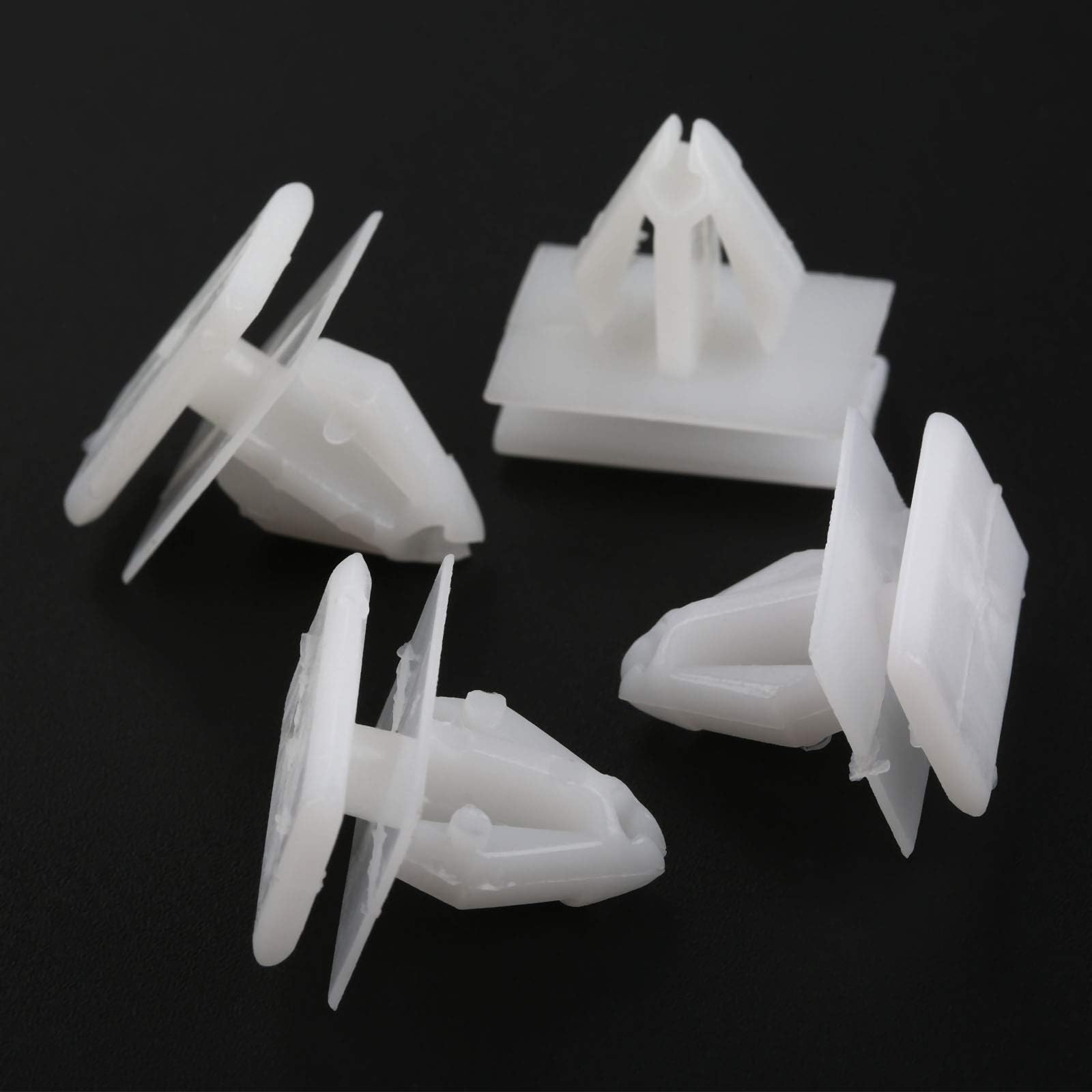 Mtsooning 15PCS Rocker Panel Moulding Rivets, White Nylon Moulding Clips, Side Skirt Sill Fasteners, Universal Car Retainers Compatible with Buick Excelle GM Chevy Avalanche 25693852