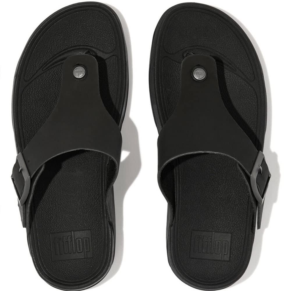 Fitflop Homme Trakk II Mens Buckle Leather Toe-Post Sandals Tongues
