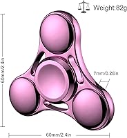 Vista 5 de ATESSON Fidget Spinner Juguete duradero de acero inoxidable con rodamientos de alta velocidad, giros de mano de metal de precisión, EDC TDAH