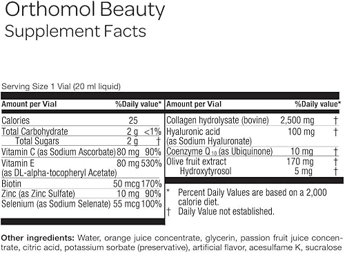 Miniatura 12 de Orthomol Beauty Vial - Suplemento líquido de belleza para mujer con hidrolizado de colágeno, ácido hialurónico y coenzima Q10 para la salud