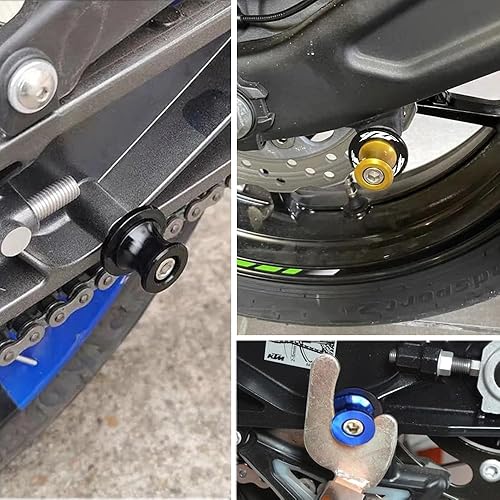 Miniatura 2 de 2 unids 0.236 in M6*1.5 motocicleta basculante Sliders Carretes para Y.amaha R3 R6 YZF-R1 YZF-R3 YZF-R6 YZF-R125 R25 R1000 (negro)