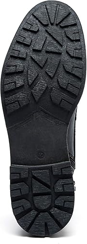 Miniatura 9 de AMAPO Botas Oxford para hombre, botas de vestir con hebilla, botas casuales para hombres con cremallera lateral con cordones