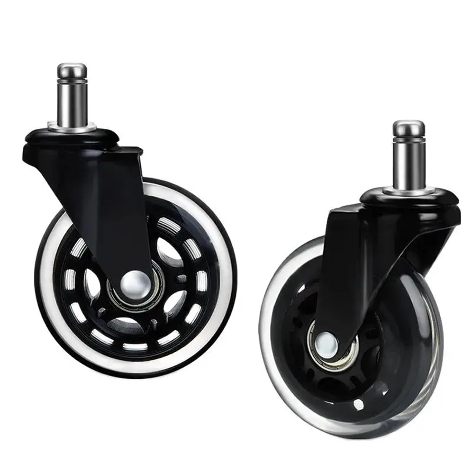 Rueda silenciosa Universal de 3 Pulgadas para Silla de Oficina, Repuesto de 60 kg, Ruedas giratorias de Goma Suaves y seguras, herrajes para Muebles, 1 Unidad (Color: 10 x 22 mm, 1