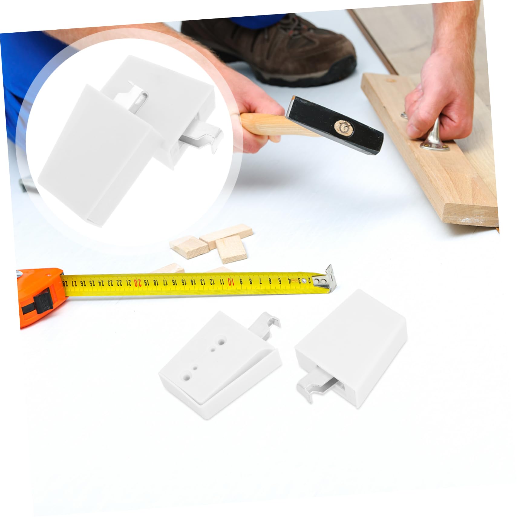 Cabilock 2Sets Heavy Duty Kitchen Cabinet Wall Brackets Corner Support Brackets for Furniture Easy to Install Suitable for Bedrooms Kitchens and Closets