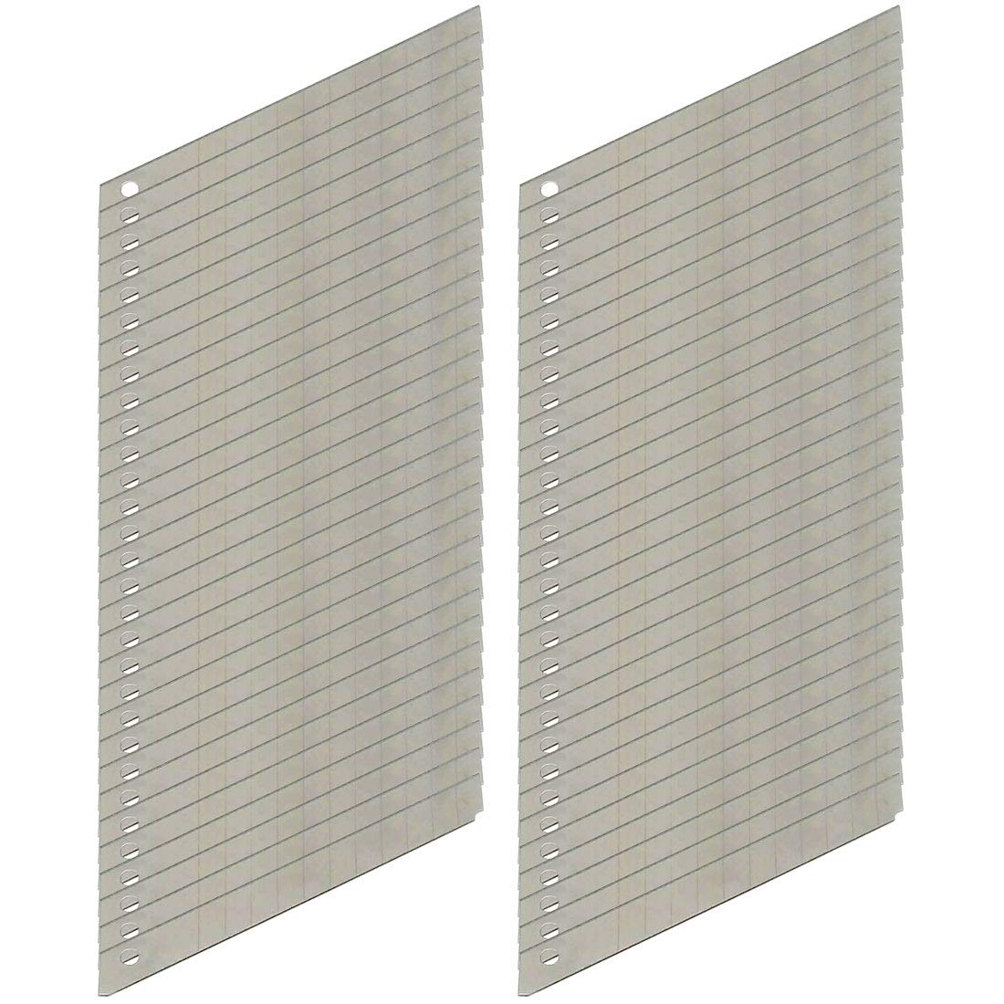 60 Pack 9mm Stainless Steel Snap-Off Blade Hobby Knife Blades Vinyl Wraps Cutter Blades (Silver 60Pcs)