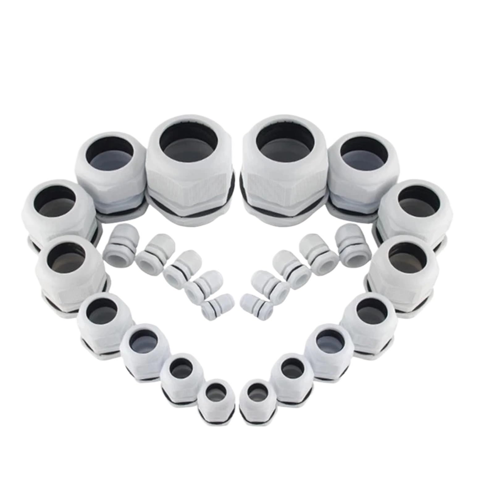 Xinglongs M12(3-6.5Mm) Waterproof Cable Glands 100Pcs Pg7-Pg36 Cable Gland Cable Entry Ip68 Waterproof White Nylon Plastic Connector Joint(M12(3-6.5Mm))