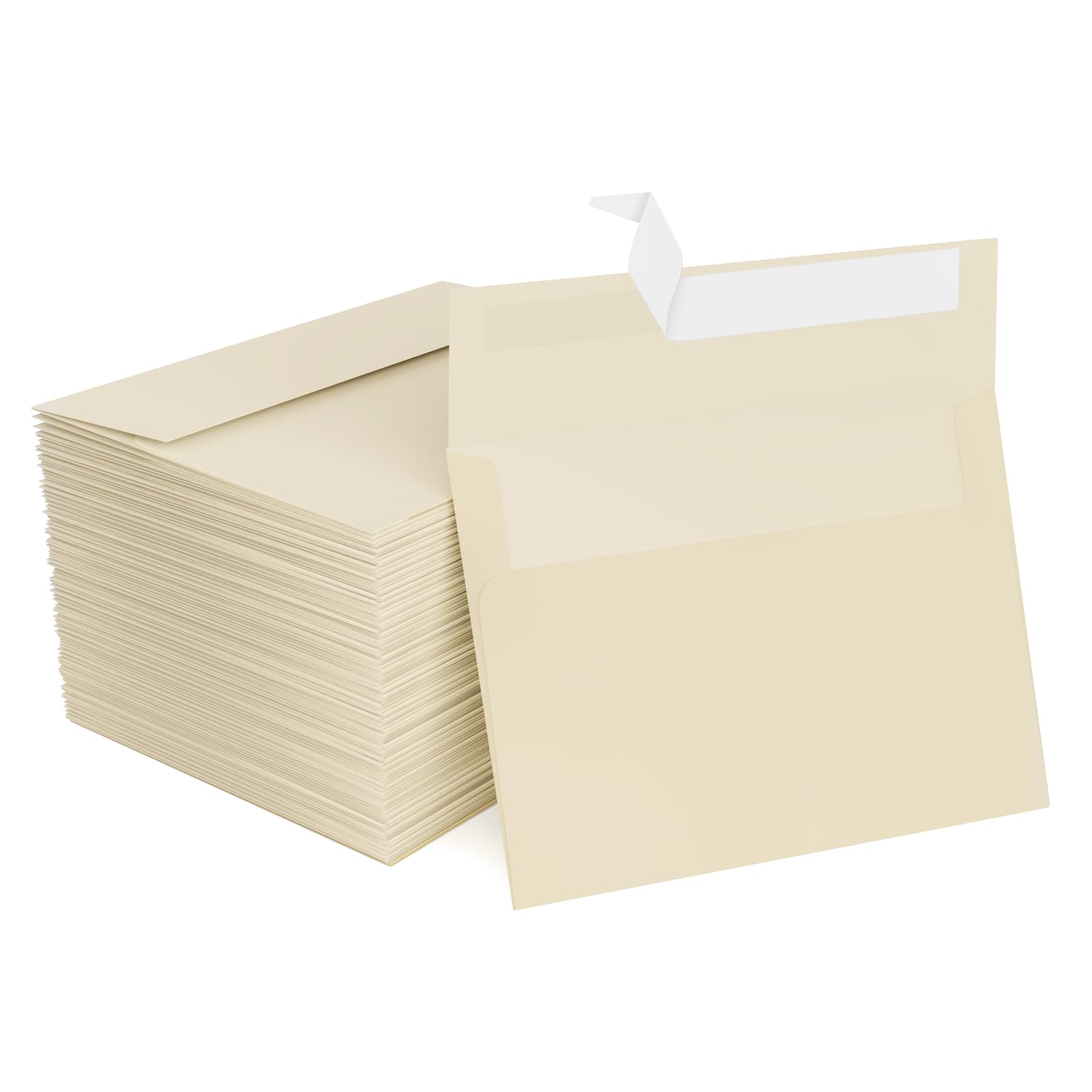 Goefun 5x7 Cream Envelopes 1000 Pack, Self Seal Printable Ivory Envelopes for 5x7 Cards Mailing, 5.25 x 7.25 in