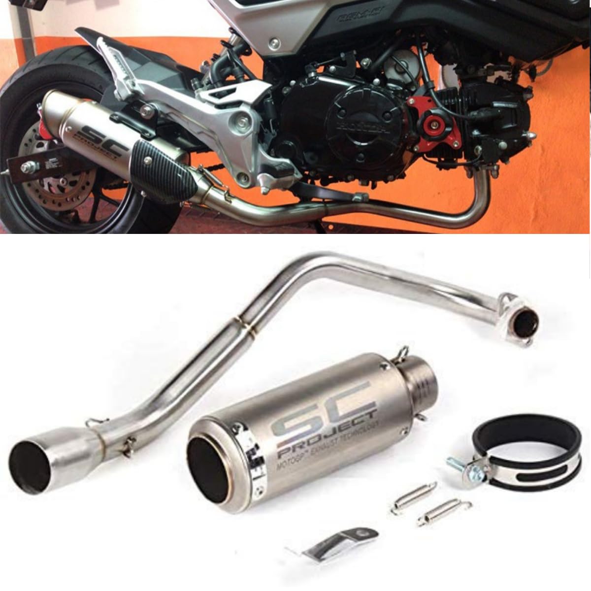 Amazon | Eiksouvi スリップオン マフラー ホンダ グロム GROM/MSX125