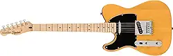 Guitarra elétrica Squier Affinity Series Telecaster, com 2 anos de garantia, Butterscotch Blonde, Maple Fingerboard, canhoto