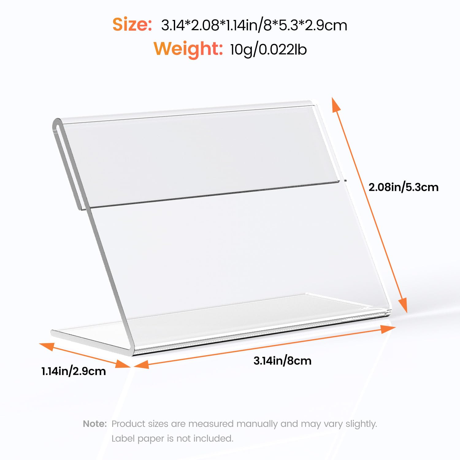 Porta Etichette Trasparenti 30 Pezzi - 8x5.2cm, A Forma Di L, Per Negozi, Uffici E Panetterie - Foto 14