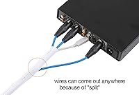 Vista 3 de Alex Tech Malla protectora de cable de 25 pies y 1/2 de pulgada, abierta para usar en cable USB, cable de alimentación, de audio y video, protege