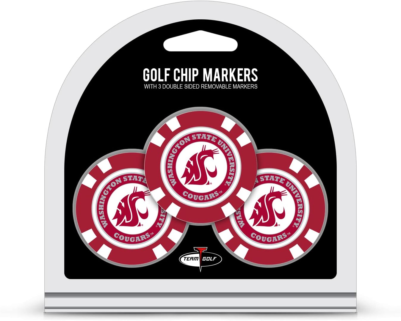 Team Golf NCAA Poker Chip Size with Pop Out Smaller Double-Sided Enamel Markers