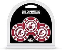 Vista 15 de Team Golf NCAA - Marcadores para pelotas de golf tamaño de ficha de póquer con marcadores de doble cara esmaltados más pequeños