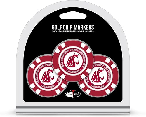 Miniatura 16 de Team Golf Tamaño de fichas de póquer NCAA con marcadores de esmalte de doble cara más pequeños