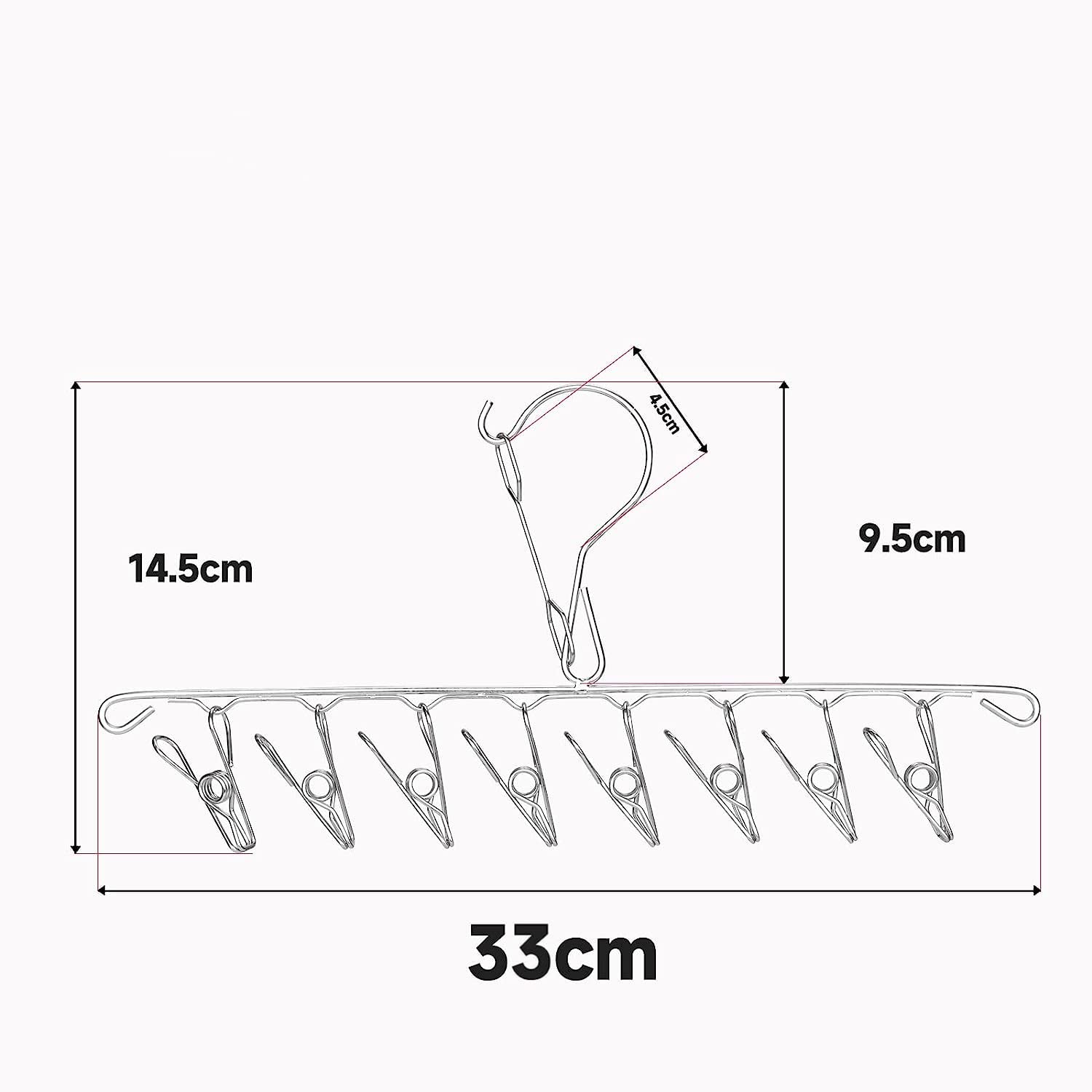 2 Pezzi Porta Cappelli da Armadio, Organizer per Cappelli, Berretto Organizer Hanger con 16 Clip, Senza Installazione, Salvaspazio, per Cappellil Guanti Accessori Asciuga Calzini