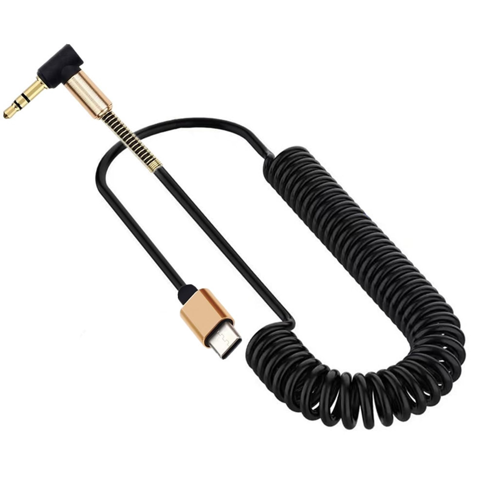 cavo usb c a 3.5mm flexibile per stereo auto coild