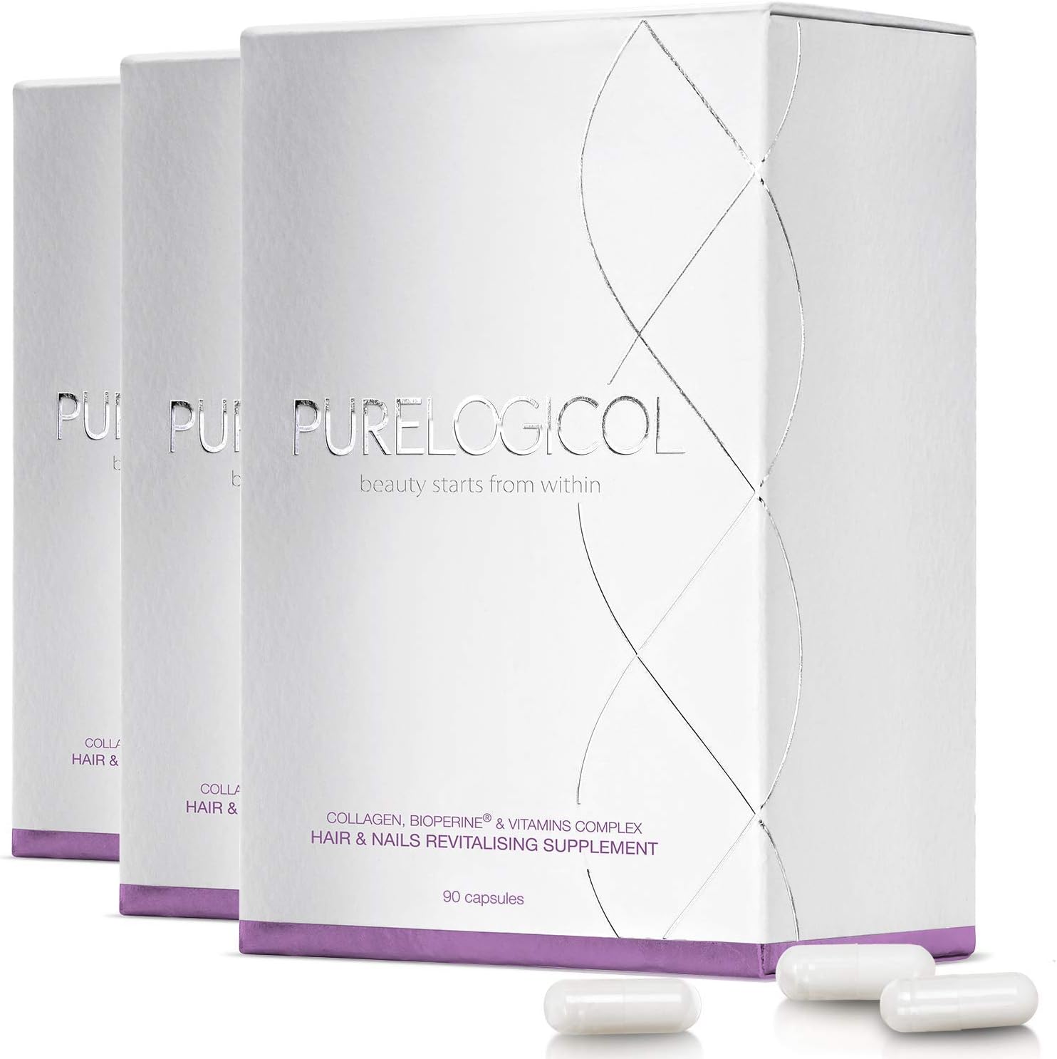 Hair Loss Tablets, Advanced Hair Growth Treatment – Biotin, Collagen Peptides, Vitamins - 3 Boxes x 90 Capsules