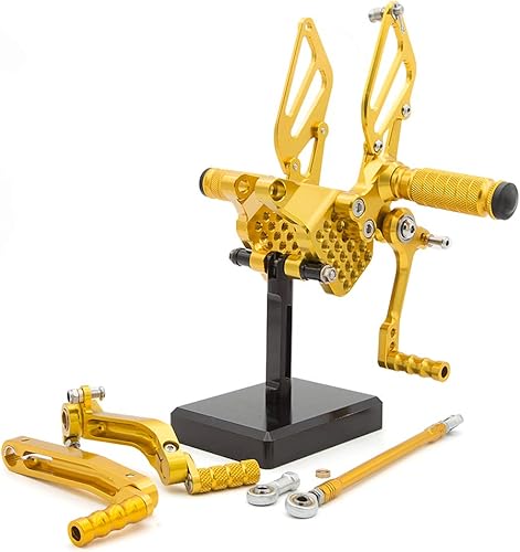 Miniatura 11 de FXCNC Juego de estriberas para motocicleta CNC Billet, reposapiés trasero totalmente ajustables, compatibles con 749 999 748 916 996 998 Negro