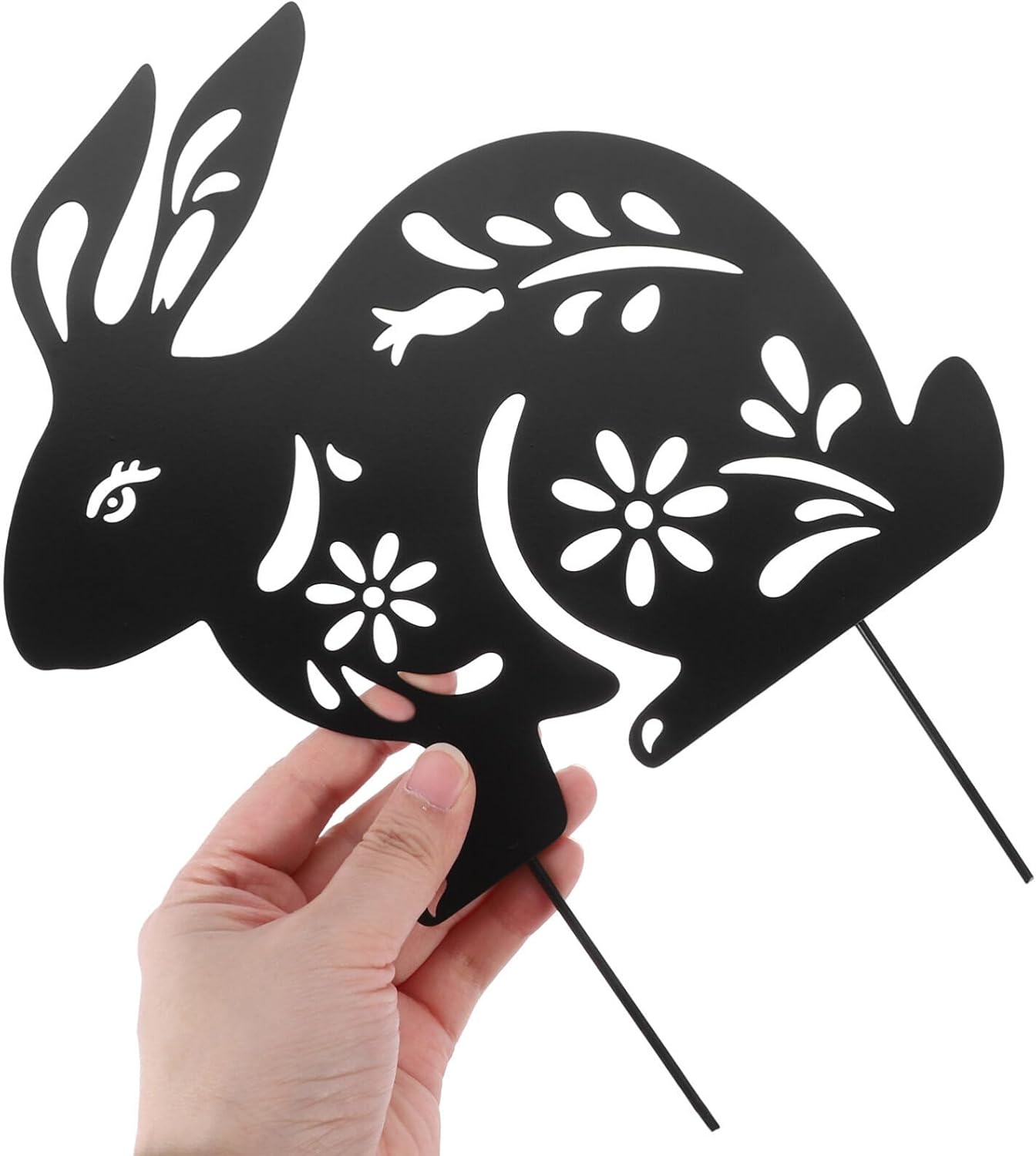Toddmomy Metal Bunny Garden Decor Rabbit Yard Decor Rabbit Yard Decorations Outdoor Metal Art Animals Garden Stakes Bunny Art for Flowerbeds Planters Patios Lawn