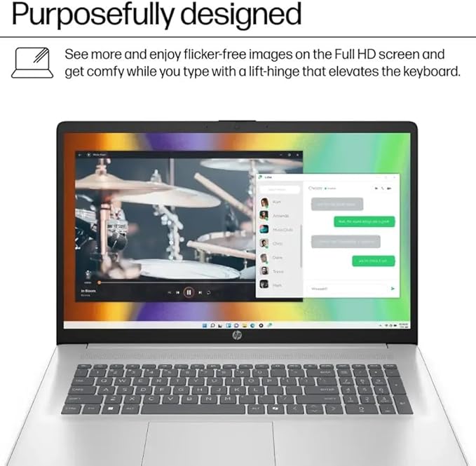 HP Laptop 17.3" FHD Ryzen 5 7520U 8GB RAM DDR5 1TB SSD Windows 11 miniatura 6