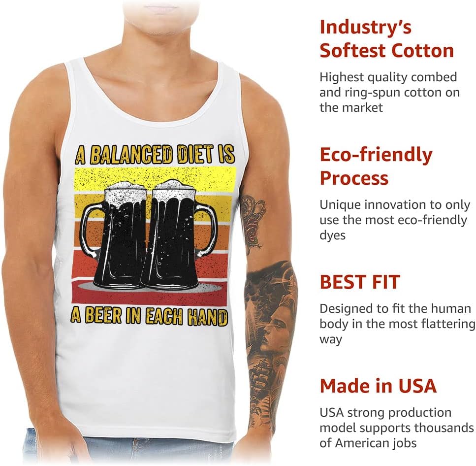Funny Beer Tank - Retro Beer Workout Tank - Quote Jersey Tank